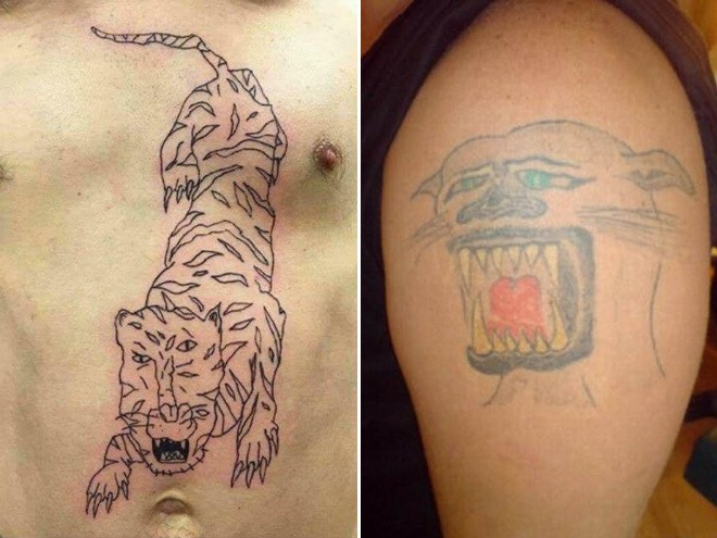Вот что бывает, когда люди экономят на татуировках (17 фото)